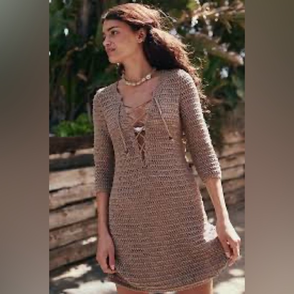 NWT Free People Amalia Sweater Mini Dress - LARGE